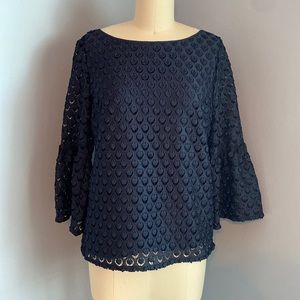 Talbtos navy lace blouse size XS